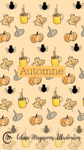 Motif automne pour fond d'écran téléphone