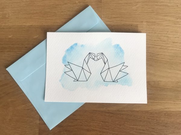 Carte Saint Valentin bleue